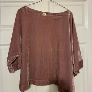 GAP Women's Mauve Velvet Top oversized